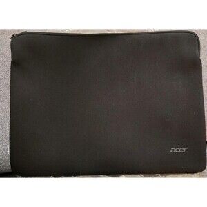 New Black Acer 15" Laptop Notebook Padded Sleeve Zip Pouch  Logo